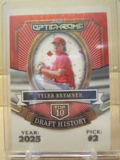 Marketplace image: Tyler Bremner 2025 Leaf Optichrome "Draft History" Red Superfractor Proof 1/1