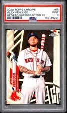 Marketplace image: 2020 Alex Verdugo Topps Chrome Update Superfractor 1/1 Boston Red Sox #U5