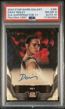 Marketplace image: 2024 Topps Star Wars Galaxy Rey Daisy Ridley Superfractor 1/1 PSA 8 Auto 10