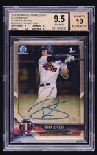 Marketplace image: 2018 Bowman Draft Ryan Jeffers 1st Chrome Superfractor Auto 1/1 BGS 9.5/10 Twins