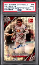 Marketplace image: 2024-25 TOPPS CHROME BUNDESLIGA AUTOS SUPERFRACTOR 1/1 ANTONIO NUSA 1/1 PSA 9