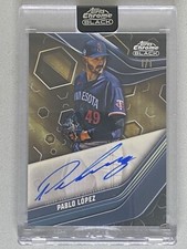 Marketplace image: 2023 Topps Chrome Black Pablo Lopez Auto Superfractor 1/1 Minnesota Twins 🔥💪￼