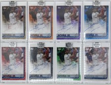 Marketplace image: 2019 Topps Clearly Authentic Auto Ronald Acuna Jr. Full Rainbow 1/1 Superfractor