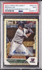 Marketplace image: 2023 TOPPS PRO DEBUT CHROME AUTO-SUPERFRACTOR 1/1 #PDC101 BROOKS LEE 1/1 PSA 9