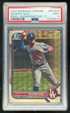 Marketplace image: 2022 Bowman Chrome Prospects SuperFractor #BCP-239 Wilman Diaz 1/1 PSA 9