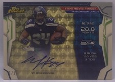 Marketplace image: 2014 Topps Finest Marshawn Lynch FANTASY’S FINEST SUPERFRACTOR AUTO 1/1 Seahawks
