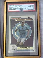Marketplace image: 2024-25 Finest UCC Prized FB SUPERFRACTOR 1/1 Erling Haaland