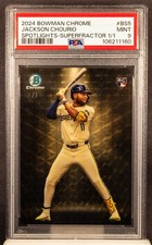 Marketplace image: Jackson Chourio 2024 Bowman Chrome Spotlight Superfractor RC 1/1 PSA 9