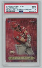 Marketplace image: 2023 Bowman's Best Astral Projections Matt McLain RC 1/1 Superfractor PSA 9 AP-8