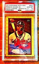 Marketplace image: 2019 BOWMAN CHROME RONALD ACUNA JR. 30TH ANN. SUPERFRACTOR AUTO 1/1 PSA 10 GEM