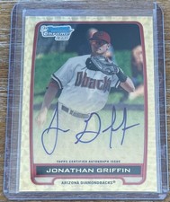 Marketplace image: JONATHAN GRIFFIN 2012 Bowman Chrome SUPERFRACTOR AUTO AUTOGRAPH RC ROOKIE #1/1