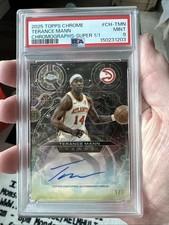 Marketplace image: 2025 TOPPS CHROME TERANCE MANN 1/1 CHROMOGRAPHS-SUPERFRACTOR POP 1 PSA 9