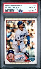 Marketplace image: 2023 Topps Chrome Miguel Vargas RC Superfractor 1/1 PSA 10 GEM MINT POP 1
