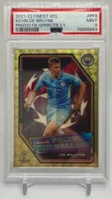 Marketplace image: 2021 Topps Finest UCL Kevin De Bruyne Prized Footballers Superfractor 1/1 PSA 9