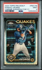 Marketplace image: 2024 TOPPS PRO DEBUT CHROME-SUPERFRACTOR 1/1 #PDC148 KENDALL GEORGE 1/1 PSA 9