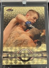 Marketplace image: 2013 Michael McDonald Mayday UFC Topps Finest Superfractor Gold USA  Rare #1/1
