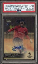 Marketplace image: 2020 Stadium Club Variation Superfractor 1/1 RC EDUARDO CAMAVINGA Auto PSA 10/10