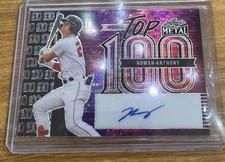 Marketplace image: 2023 Leaf Metal Top 100 Roman Anthony T1-RA1 Superfractor Auto 1/1