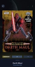 Marketplace image: 1cc 25 YEARS OF MAUL SUPERFRACTOR CHROME BLACK LEGENDARY Star Wars Card Trader