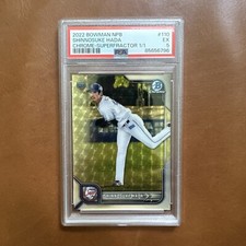 Marketplace image: 2022 Bowman Chrome NPB #110 SHINNOSUKE HADA Chrome SUPERFRACTOR 1/1 PSA 5 RC 🔥