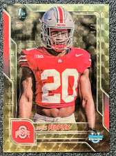 Marketplace image: James Peoples 2025 Bowman Chrome U #43 Superfractor 1/1 (RC) Ohio St