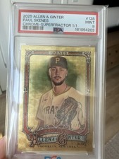 Marketplace image: 2025 Allen & Ginter Paul Skenes #128 Superfractor 1/1 Pirates PSA 9