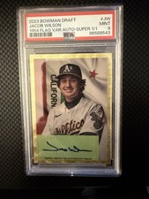 Marketplace image: 2023 Bowman Draft Superfractor Auto 1/1 Jacob Wilson PSA 9 54FAV-JW Athletics