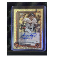Marketplace image: 2025 Topps Chrome Autographs SuperFractor 1/1 Auto RC Christian Koss Giants