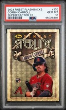 Marketplace image: 2023 TOPPS FINEST FLASHBACKS #170 CORBIN CARROLL SUPERFRACTOR 1/1 PSA 10 GEM