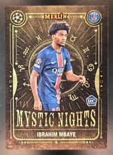Marketplace image: 2024 Topps Merlin UEFA CC Ibrahim Mbaye #MN-28 Mystic Nights SuperFractor 1/1