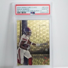 Marketplace image: 2024 Topps Signature Class Rookie Gold Superfractor Malik Nabers 1/1 PSA 10