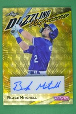 Marketplace image: Blake Mitchell 2023 Leaf Vivid Dazzling Performers Superfractor 1/1 Auto #DP-BM2