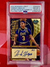 Marketplace image: 2024 Bowman’s Best HANNAH HIDALGO Greatness Await Superfractor 1/1 PSA 8 Auto 10