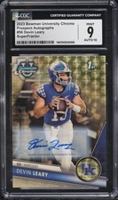 Marketplace image: Devin Leary 2023 Bowman Chrome University #56 1st RC Superfractor Auto 1/1 CGC 9