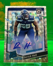 Marketplace image: TRUE #1/1 AUTO RC 2023 Derick Hall SUPERFRACTOR Optic DE SEAHAWKS Super Bowl LX