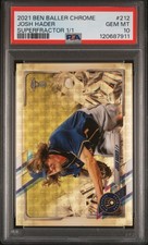 Marketplace image: Josh Hader 2021 Topps Chrome BB SUPERFRACTOR 1/1 PSA 10 GEM MINT Brewers 1 OF 1