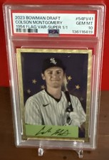 Marketplace image: 2023 Bowman Draft Colson Montgomery Bowman '54 Flag Variation Super Fractor 1/1