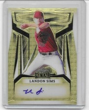 Marketplace image: LANDON SIMS 2023 Leaf Metal Gold Superfractor Rookie RC Auto CARD Autograph 1/1
