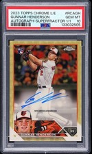 Marketplace image: 2023 SUPERFRACTOR 1/1 #RCAGH GUNNAR HENDERSON ROOKIE RC 1/1 PSA 10