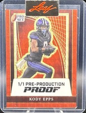 Marketplace image: 2024 Leaf Pro Set Kody Epps Gold Superfractor 1/1 Pre Production Proof BYU