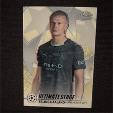 Marketplace image: Topps 2025-26 Ultimate Stage Chrome Erling Haaland US-10 Superfractor 1/1