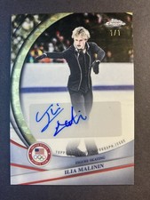 Marketplace image: 2026 Topps Chrome US Winter Olympics Ilia Malinin Superfractor 1/1 Auto #BCA-IMA
