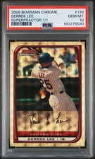 Marketplace image: 2008 Bowman Chrome Derrek Lee SUPERFRACTOR 1/1 #139 PSA 10 GEM MINT Cubs Pop 1