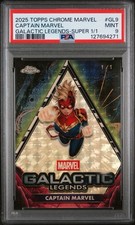 Marketplace image: 2025 Marvel Topps Chrome Captain Marvel 1/1 Superfractor Galactic Legends PSA 9