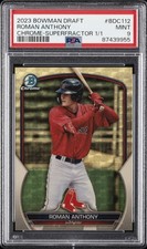 Marketplace image: 2023 BOWMAN DRAFT CHROME-SUPERFRACTOR 1/1 #BDC112 ROMAN ANTHONY 1/1 PSA 9