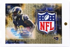 Marketplace image: 2015 Topps Platinum Toddy Gurley Rookie NFL Shield Auto 1/1 RC Superfractor RPA