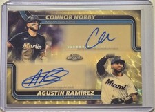 Marketplace image: 2025 Topps Chrome Update Norby/Ramirez Dual Auto Superfractor 1/1 RC MIAMI