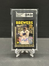 Marketplace image: 2021 Topps Chrome Silver Pack  Christian Yelich Superfractor Auto 1/1