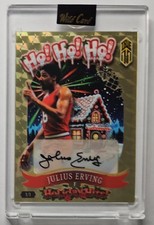 Marketplace image: 2025 WILD CARD GOLD SUPERFRACTOR VINYL TRUE 1/1 AUTO JULIUS ERVING 76ERS MINT 💰