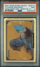 Marketplace image: PSA 9 Topps Star Wars Legacy SuperFractor Concept Art Visions Tatooine Rhapsody
